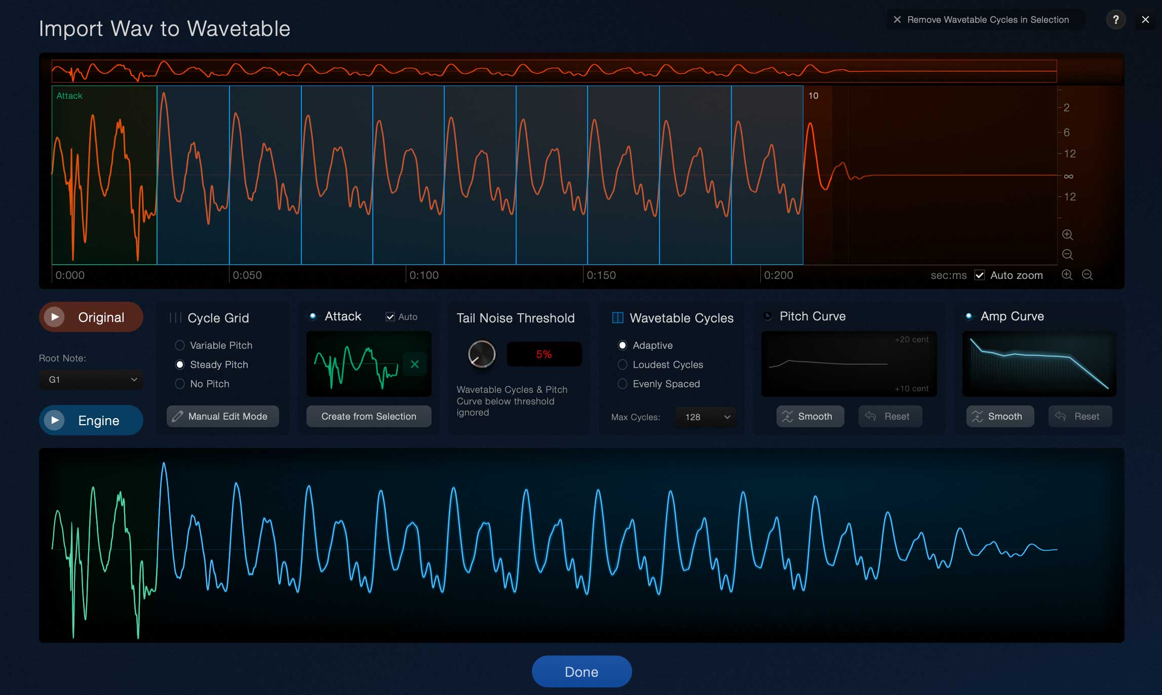 Screenshot of application feature