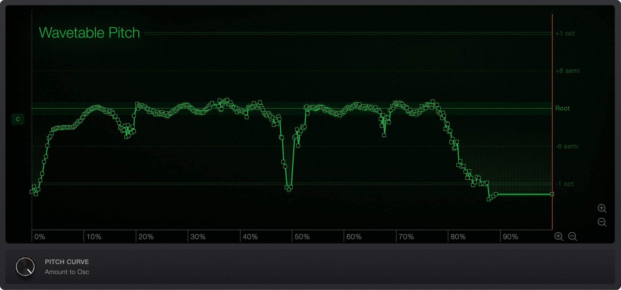 Screenshot of application feature