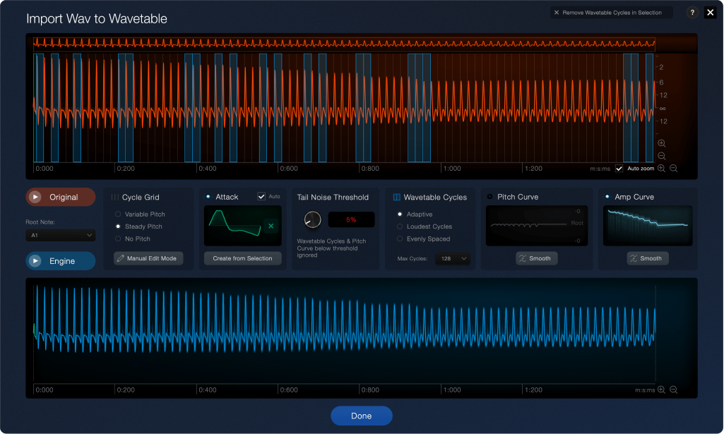 Screenshot of application feature